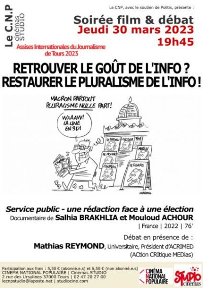 REDONNER LE GOÛT DE L’INFO ? RESTAURER LE PLURALISME DE L’INFO !