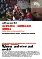 CNP « Afghanes » : la parole des femmes