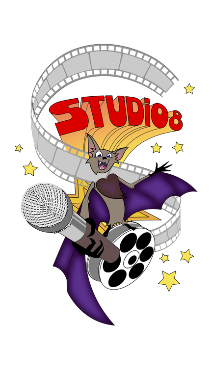 logo studio 8 chauve souris micro tendu